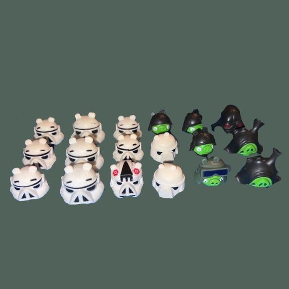 Lot of 44 Star Wars/ Dark Side Angry Bird Figures Telepods Bobba Fett Darth Vade - Picture 3 of 3